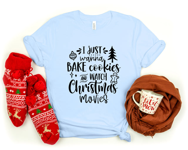 Bake Cookies and Watch Christmas Movies Black (ULTRA SOFT DTF)