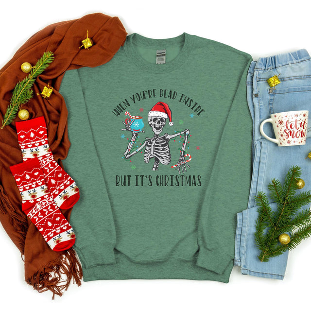 When You're Dead Inside but it's Christmas Skeleton (ULTRA SOFT DTF)