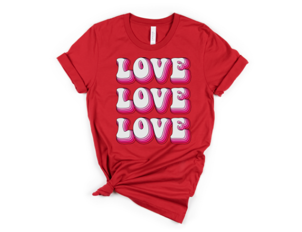 Retro Love Stacked (ULTRA SOFT DTF)