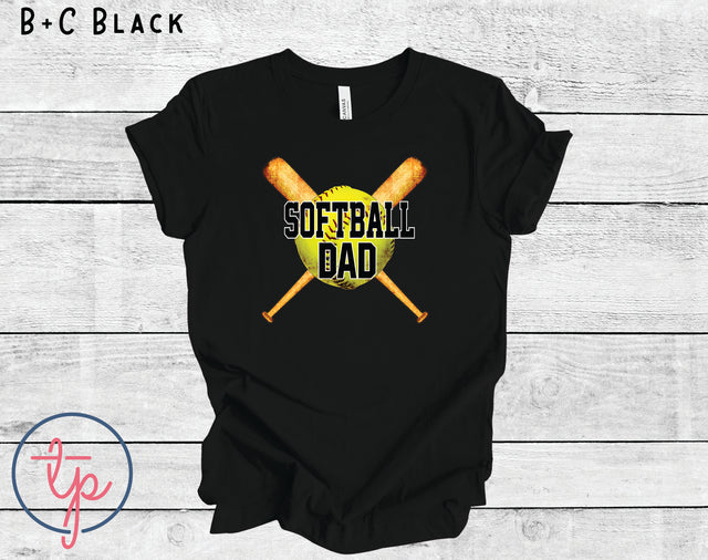 Softball Dad Bats and Ball (ULTRA SOFT DTF)