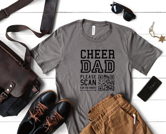 Cheer Dad Scan for Payment Black (DTF/Dream Print)