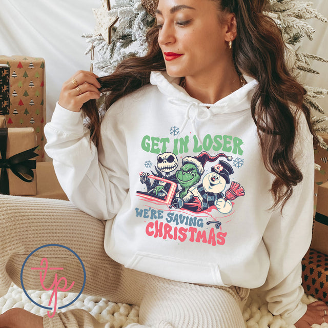 Get In Loser, We're Saving Christmas Frosty Grinch Jack (ULTRA SOFT DTF)