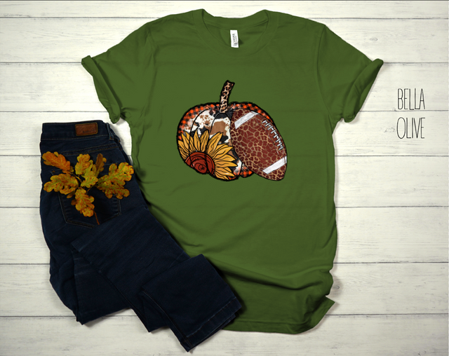 Pumpkin Football Sunflower Leopard (DTF/Dream Print)