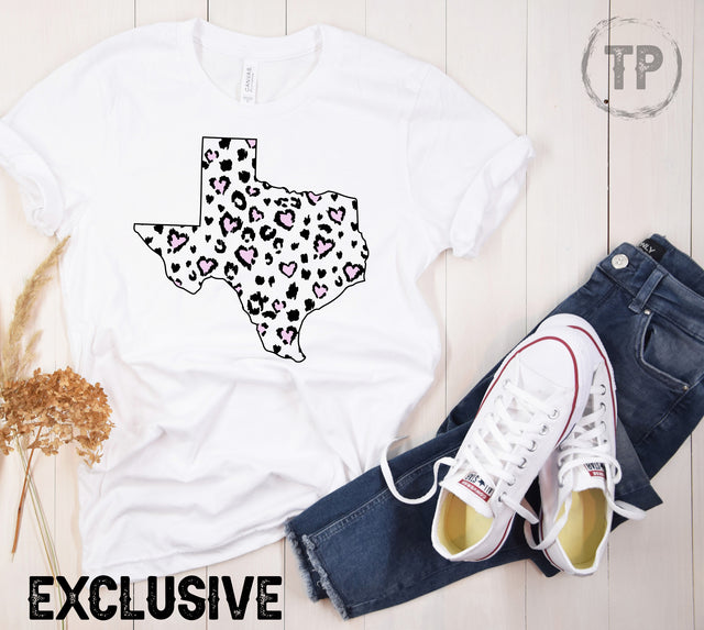 Leopard Hearts Texas (ULTRA SOFT DTF)