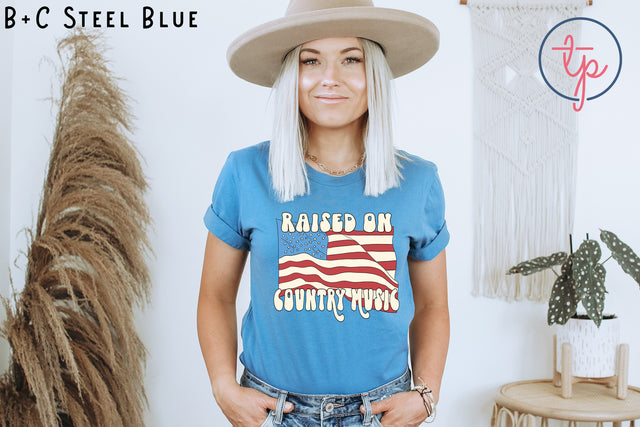 Raised on Country Music American Flag (ULTRA SOFT DTF)
